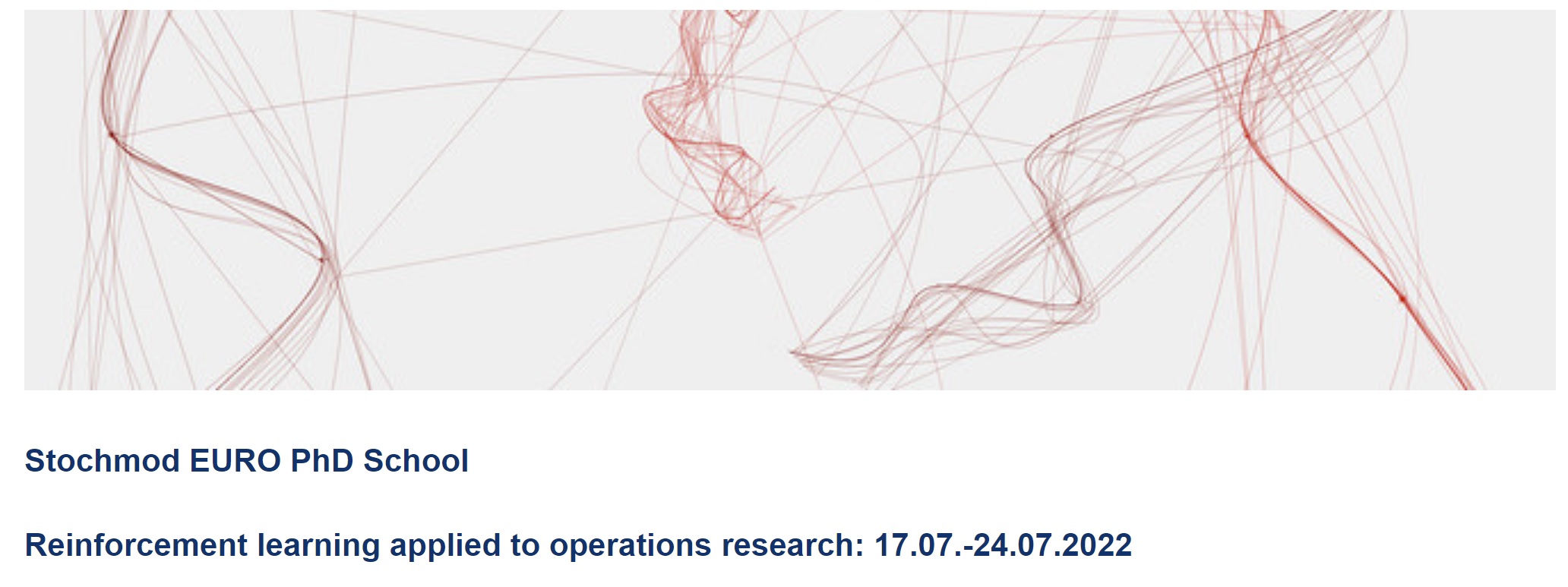 EURO PhD Summer School on Reinforcement Learning Applied to Operations Research, December 10-12, 2021, Marienheide, Germany